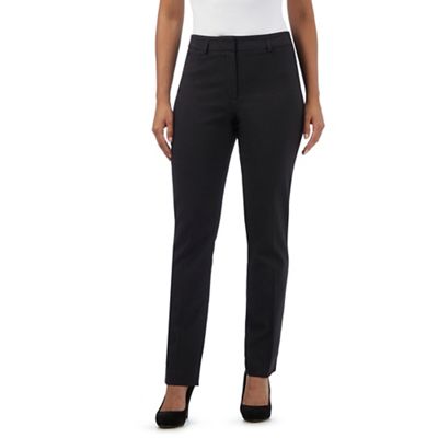 The Collection Black pinstripe slim leg trousers